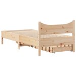 vidaXL Cadre de lit avec tiroirs 90x200 cm bois de pin massif