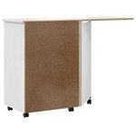 vidaXL Armoire roulante avec bureau MOSS blanc bois de pin solide