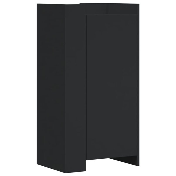 vidaXL Armoire à chaussures noir 52x37 5x100 cm bois d'ingénierie