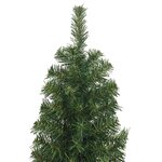 vidaXL Sapin de Noël artificiel mince avec support vert 240 cm PVC