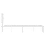 vidaXL Cadre de lit métal avec tête de lit blanc 140x190 cm