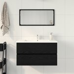 vidaXL cabinet de lavabo Chêne noir 80x38 5x45 cm Bois d'ingénierie