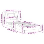 vidaXL Cadre de lit Viana sans matelas blanc 90x190 cm similicuir
