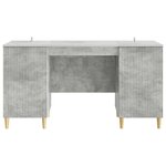 vidaXL Bureau Gris béton 142 5 x 50 x 75 cm Bois d'ingénierie