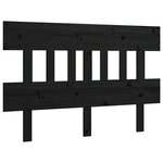 vidaXL Tête de lit Noir 153 5x3x81 cm Bois massif de pin