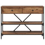 vidaXL Table console avec tiroir Bois ancien Bois d'ingénierie