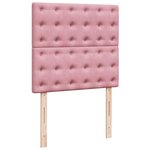 vidaXL Sommier à lattes de lit avec matelas Rose 90x190 cm Velours