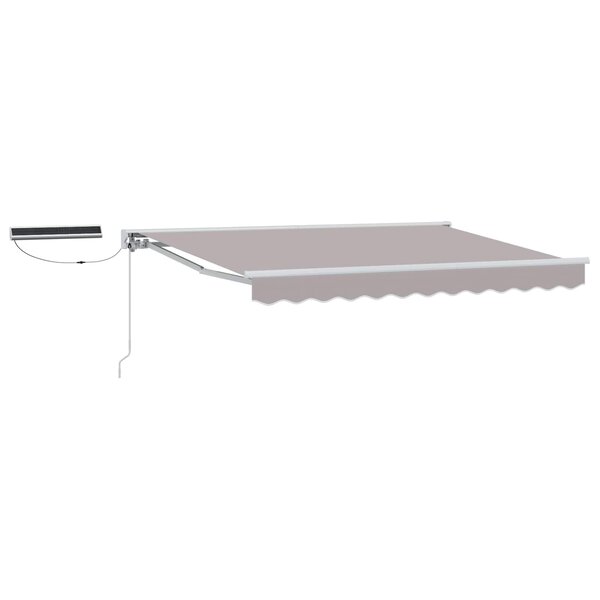 vidaXL Auvent rétractable électrique Gris clair et blanc 3 x 2 5 m