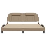 vidaXL Cadre de lit sans matelas cappuccino 180x200 cm similicuir