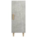 vidaXL Buffet Gris béton 34 5x34x90 cm Bois d'ingénierie