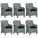 vidaXL Ensemble à manger de jardin 7 Pièces Gris clair