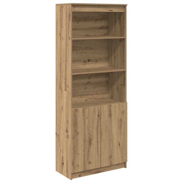 vidaXL Buffet haut chêne artisanal 70x35x180 cm bois d'ingénierie
