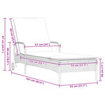 vidaXL Chaises longues avec coussins lot de 2 gris résine tressée