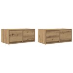 vidaXL Meubles TV 2 Pièces chêne artisanal 60x31x25 5cm bois d'ingénierie