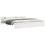 vidaXL Cadre de lit sans matelas blanc bois massif 180x200 cm