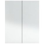 vidaXL Armoire à miroir de salle de bain 60x15x75 cm MDF Gris béton