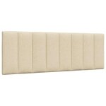 vidaXL Cadre de lit sans matelas Hanko crème 140x190 cm tissu