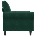 vidaXL Fauteuil Vert foncé 60 cm Velours