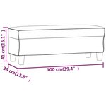 vidaXL Banc Rouge bordeaux 100x35x41 cm Similicuir