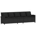 vidaXL Canapé de jardin avec coussins Noir Résine tressée