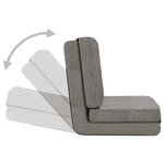 vidaXL Chaise pliable de sol Gris clair Tissu