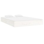 vidaXL Cadre de lit sans matelas blanc bois massif 120x200 cm