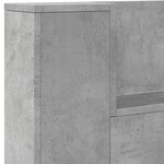 vidaXL Cabinet de Tête de Lit avec LED Béton 140 x 16 5 x 103 5 cm