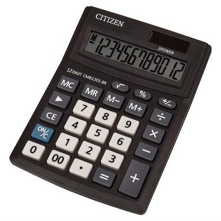 Calculatrice de table CMB 1201-BK,New Business Line semi noir CITIZEN