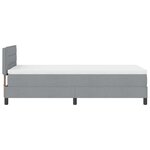vidaXL Lit boxspring avec matelas Gris clair 90 x 190 cm tissu