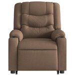 vidaXL Fauteuil inclinable électrique marron tissu