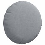 vidaXL Coussins de siège 2 Pièces Gris clair Ø30 x 13 cm tissu