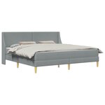 vidaXL Cadre de lit avec matelas Gris clair 200 x 200 cm Polyester