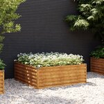 vidaXL Lit surélevé de jardin 100x100x36 cm acier corten