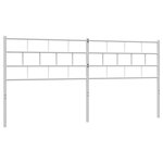 vidaXL Tête de lit métal blanc 160 cm