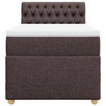 vidaXL Sommier à lattes de lit avec matelas Marron foncé 100x200 cm