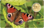 Monnaie EUROPEAN PEACOCK Butterflies 1/1000 Oz Medaille Or (PRÉCOMMANDE)
