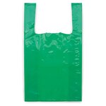 Sac plastique vert à poignées bretelles 50 microns 26 x 45 x 12 cm (lot de 500)