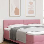 vidaXL Tête de lit avec des lumières à LED Réglable Rose 90 cm Velours