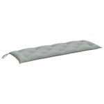 vidaXL Coussin de banc de jardin gris clair mélangé 150x50x7 cm tissu