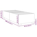 vidaXL Cadre de lit Gris clair 90x200 cm Tissu