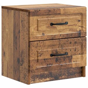 vidaXL Cabinet de chevet avec tiroir Bois ancien 43 x 34 5 x 44 5 cm