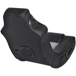 Vidaxl fauteuil à bascule à enceinte noir et gris similicuir