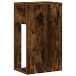 vidaXL Support de tour d'ordinateur et tiroir chêne fumé 30x44x74 cm