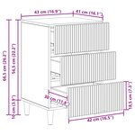 vidaXL Cabinet de chevet avec tiroir Bois ancien 43 x 41 x 66 5 cm