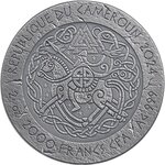 RAGNAR LOTHBROK The Way to Valhalla 2 Oz Silver Coin 2000 Francs Cameroon 2024