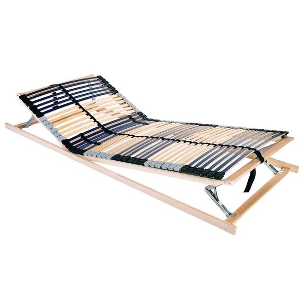 vidaXL Sommier à lattes Marron 70 x 190 cm Bois de hêtre massif