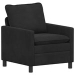 vidaXL Ensemble de Canapés 2 Pièces Noir Velours