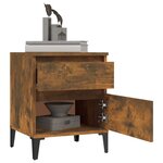 vidaXL Tables de chevet 2 Pièces Chêne fumé 40x35x50 cm