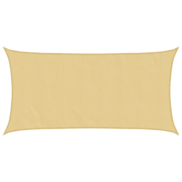 vidaXL Voile d'ombrage sable 3 5x2 m 100   polyester oxford