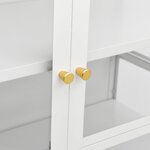 vidaXL Vitrine d'exposition Blanc 90x40x180 cm Acier et verre trempé